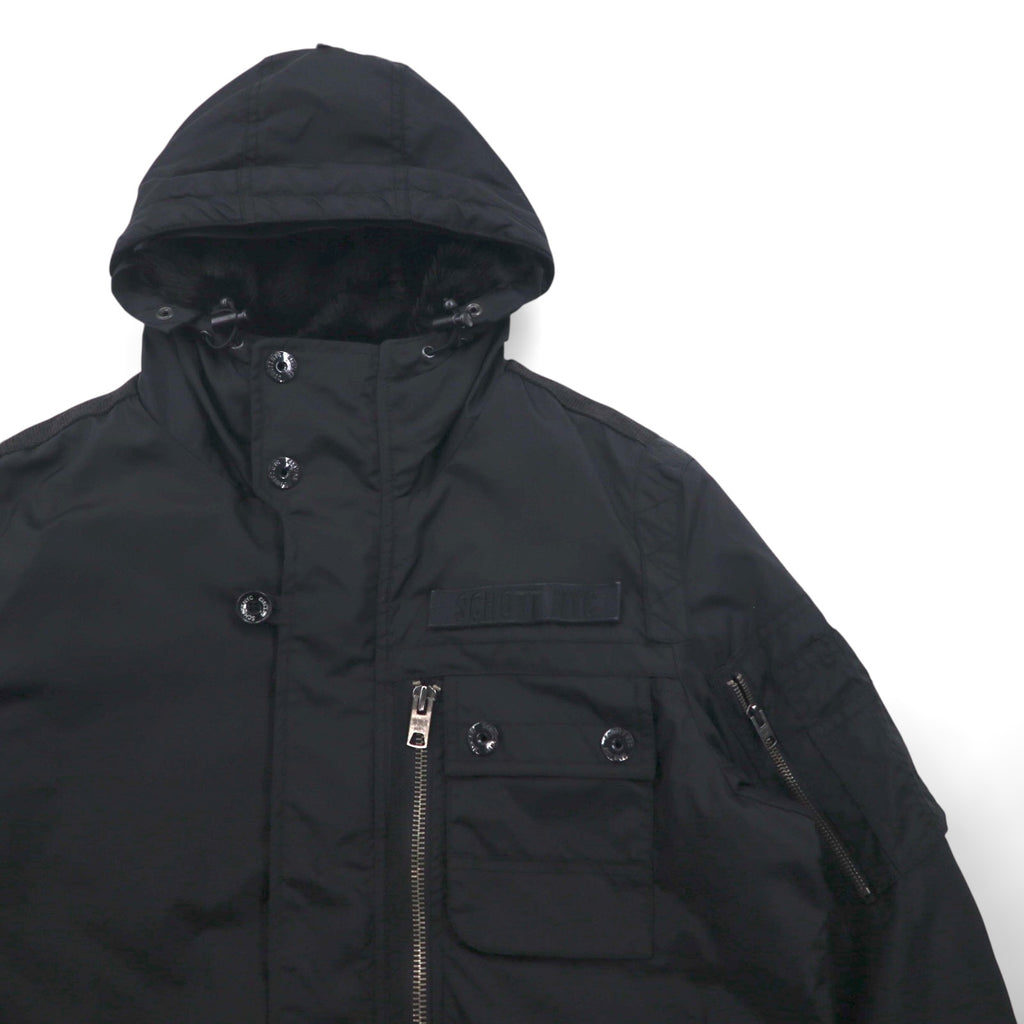 Schott 90年代 MA-7 AER ボンバージャケット フライトジャケット L ブラック 中綿 ミリタリー ARMY TYPE GARMENT KYLE M85-237-04