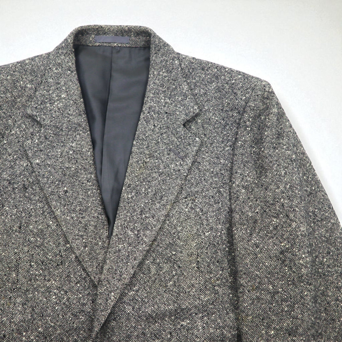 Burberry's Old Cashmere Blend 2B Tweed Jacket, Size M, Gray, Wool, Made in Japan