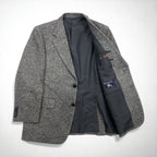 Burberry's Old Cashmere Blend 2B Tweed Jacket, Size M, Gray, Wool, Made in Japan