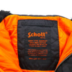 Schott 90年代 MA-7 AER ボンバージャケット フライトジャケット L ブラック 中綿 ミリタリー ARMY TYPE GARMENT KYLE M85-237-04