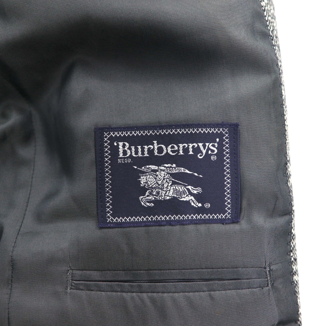 Burberry's Old Cashmere Blend 2B Tweed Jacket, Size M, Gray, Wool, Made in Japan