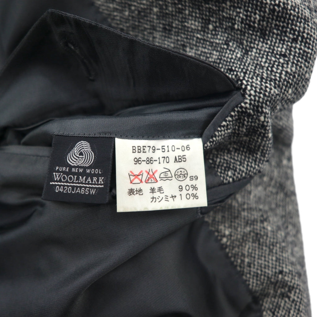 Burberry's Old Cashmere Blend 2B Tweed Jacket, Size M, Gray, Wool, Made in Japan