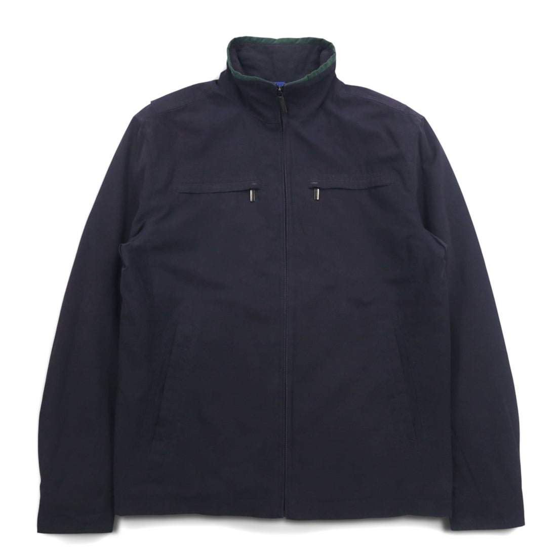LONDON FOG Peach Skin Swing Top Harrington Jacket L Black High Neck