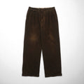 Burberry's 1980s West German-made wide-leg corduroy pants, size L, brown, cotton.