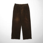Burberry's 1980s West German-made wide-leg corduroy pants, size L, brown, cotton.