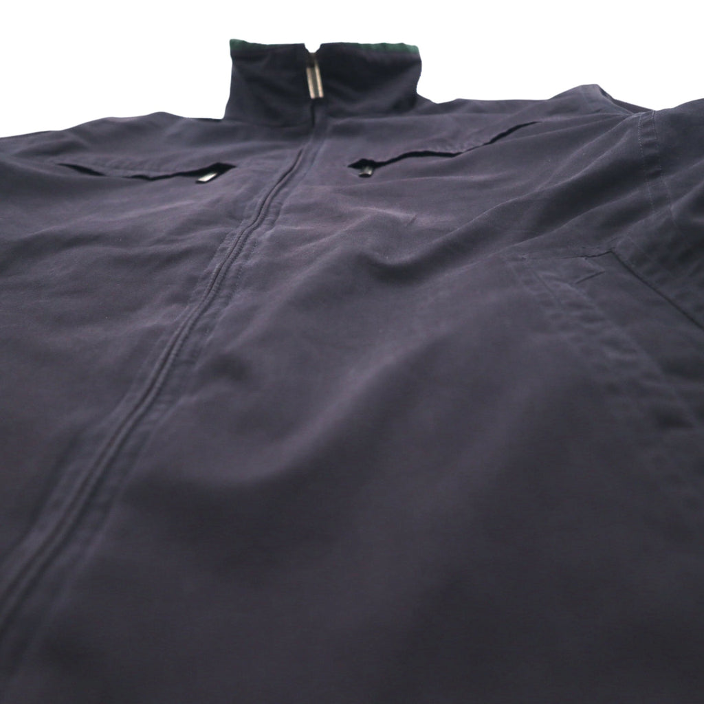 LONDON FOG Peach Skin Swing Top Harrington Jacket L Black High Neck