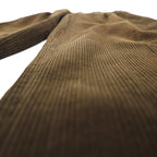Burberry's 1980s West German-made wide-leg corduroy pants, size L, brown, cotton.