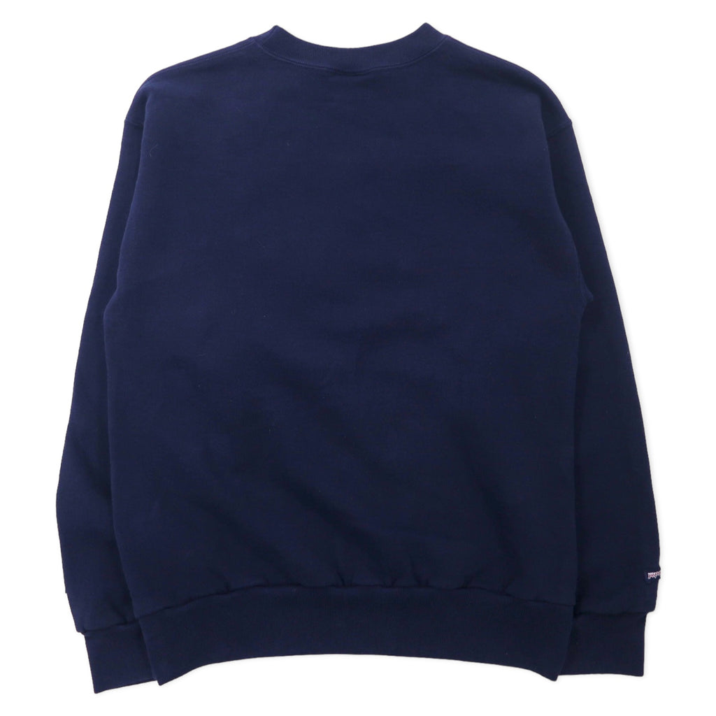 JAN SPORT Made in USA 90's College Embroidery Sweatshirt M Navy Cotton UNIVERSITY OF ALUMNI MISSISSIPPI