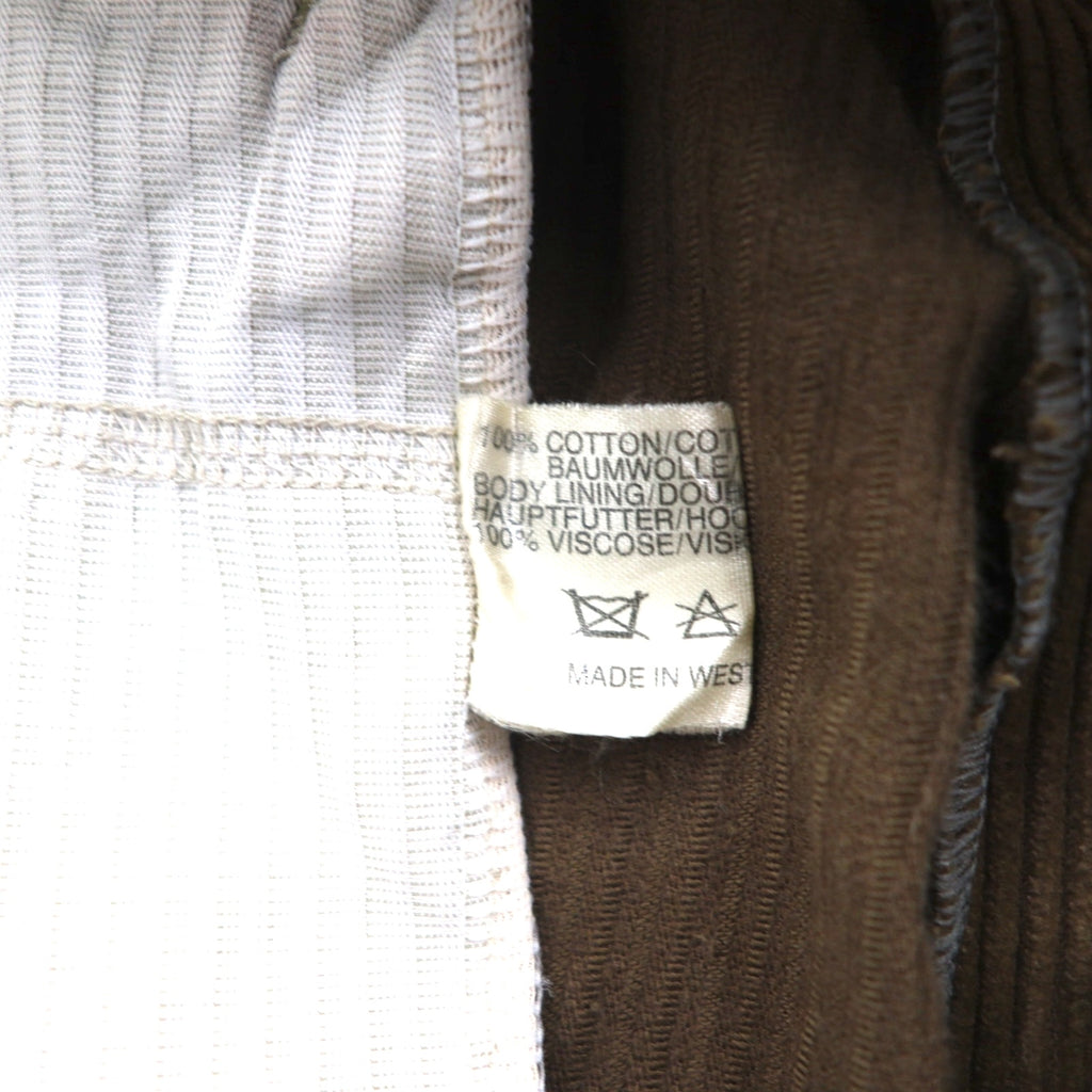 Burberry's 1980s West German-made wide-leg corduroy pants, size L, brown, cotton.