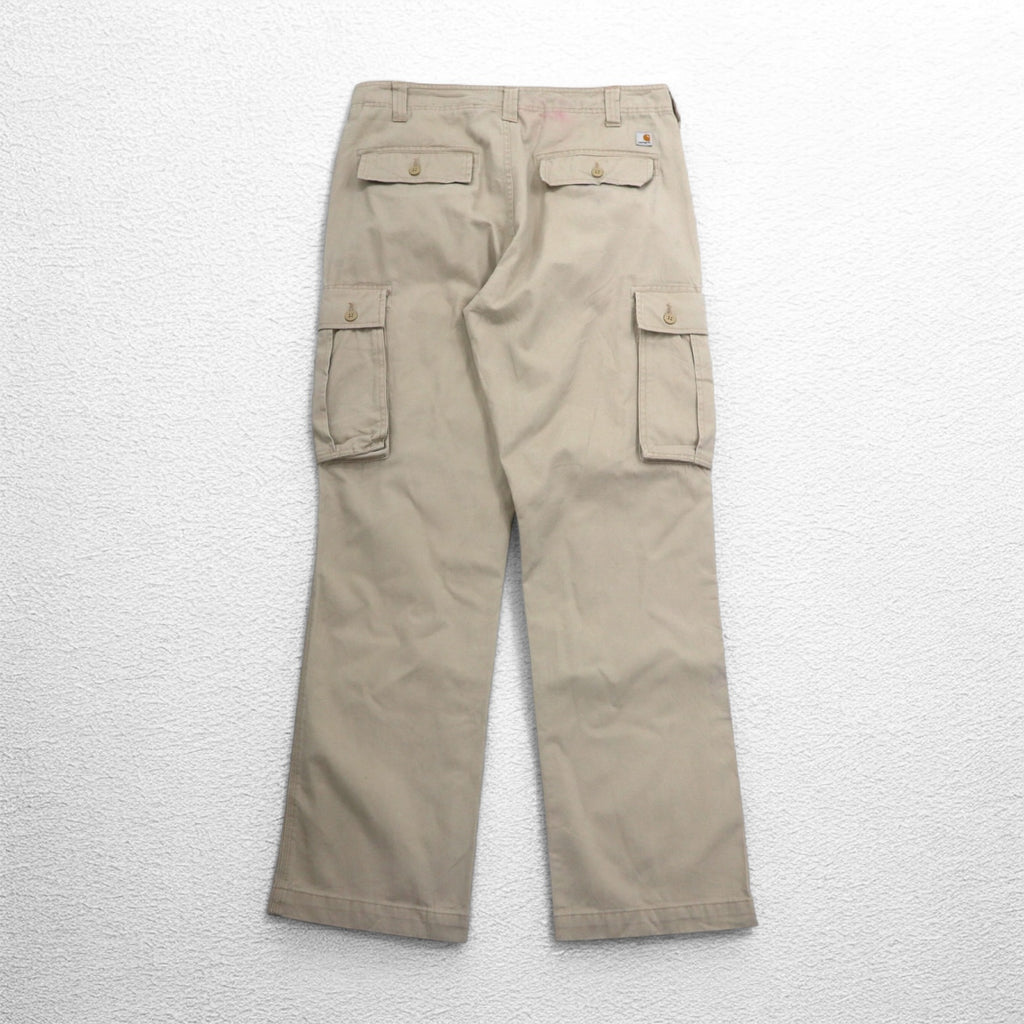 Carhartt Cargo Work Pants L Beige Cotton B355 FDK