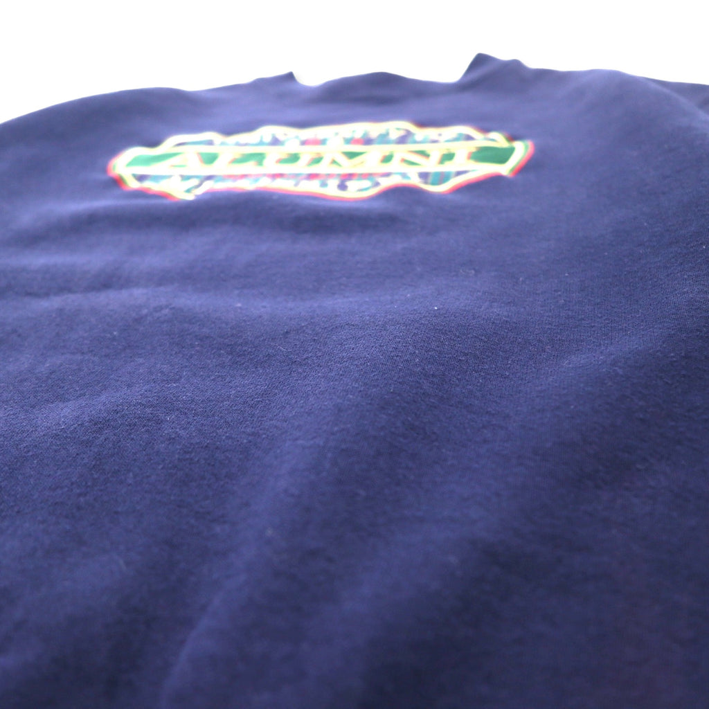 JAN SPORT Made in USA 90's College Embroidery Sweatshirt M Navy Cotton UNIVERSITY OF ALUMNI MISSISSIPPI