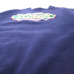 JAN SPORT Made in USA 90's College Embroidery Sweatshirt M Navy Cotton UNIVERSITY OF ALUMNI MISSISSIPPI