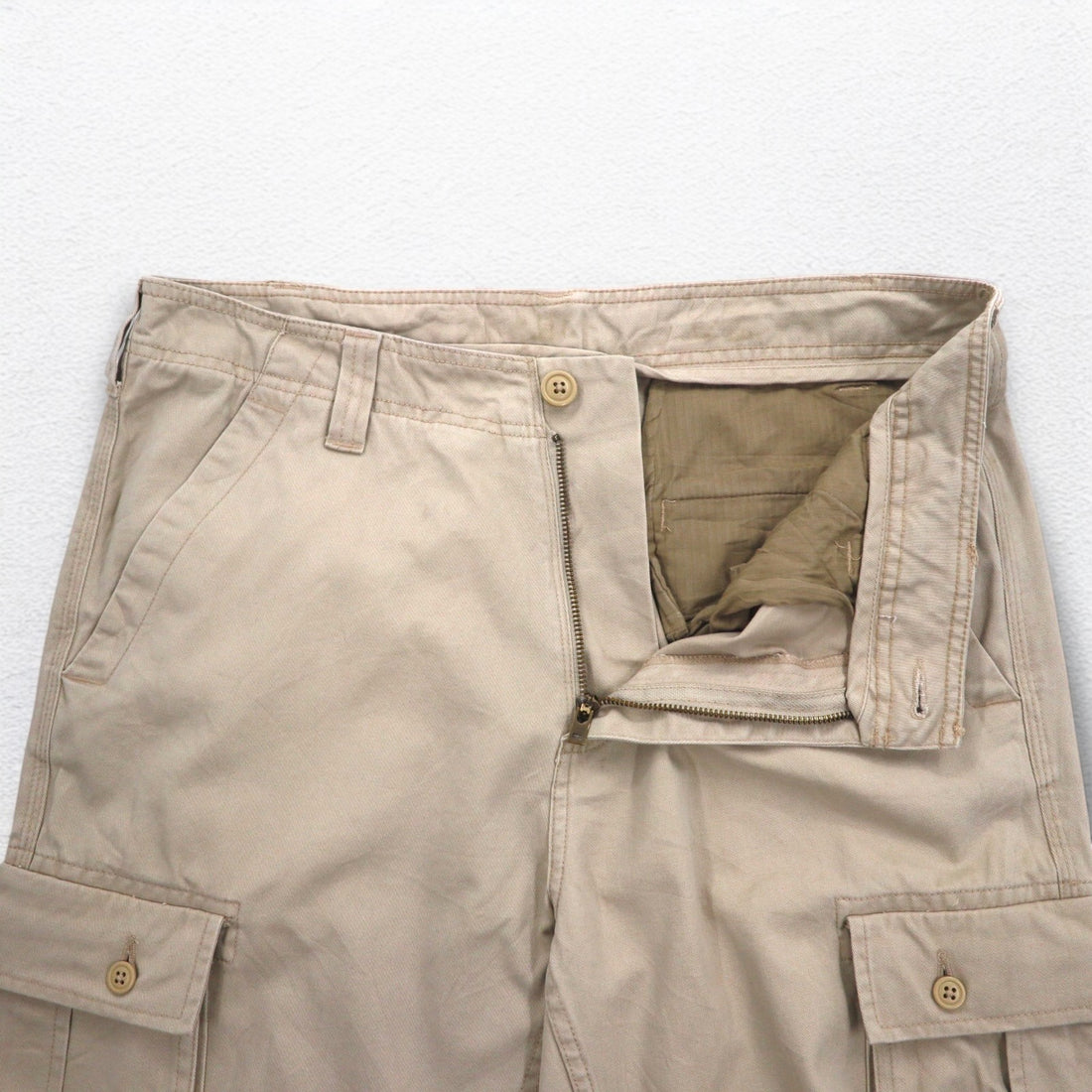 Carhartt Cargo Work Pants L Beige Cotton B355 FDK