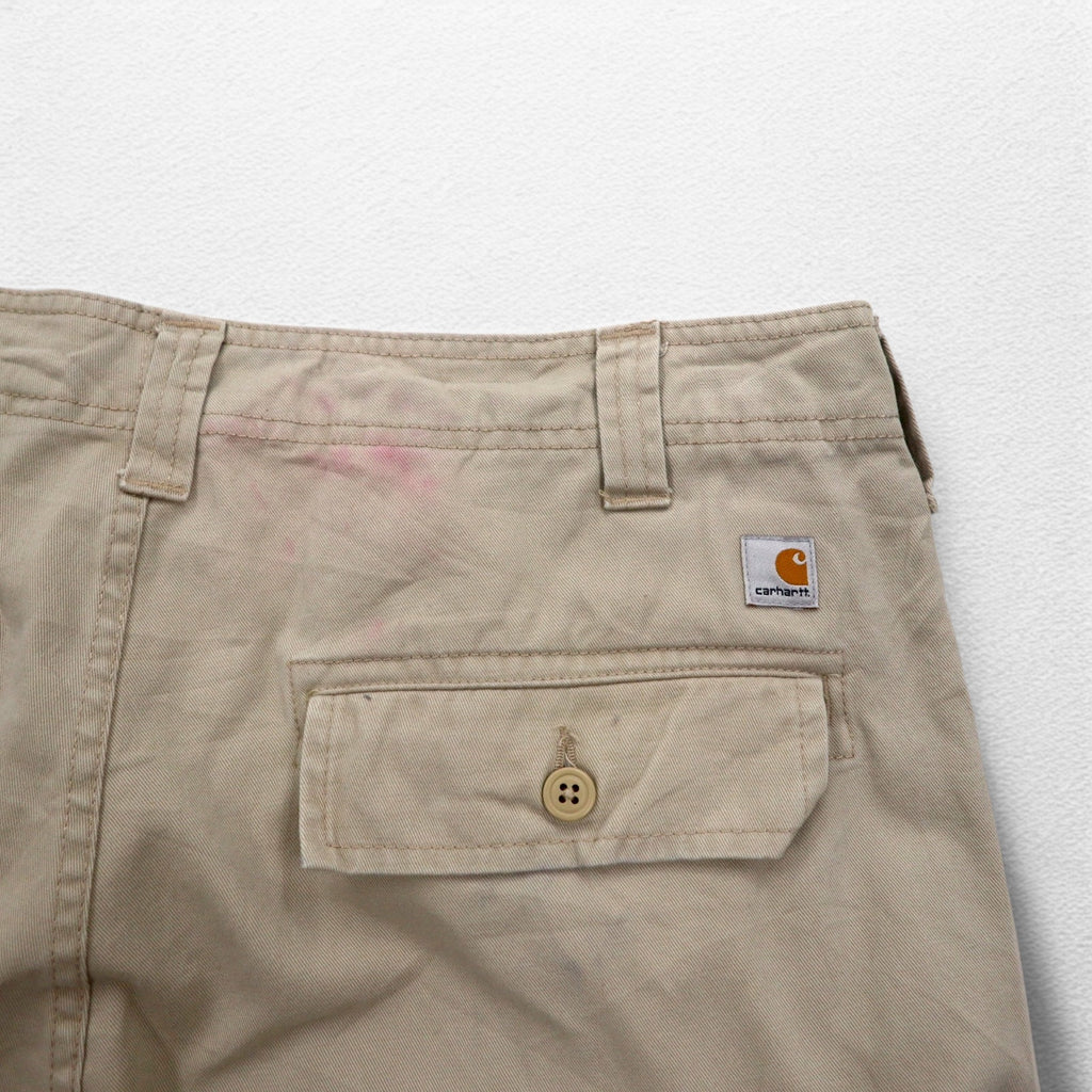 Carhartt Cargo Work Pants L Beige Cotton B355 FDK