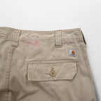 Carhartt Cargo Work Pants L Beige Cotton B355 FDK