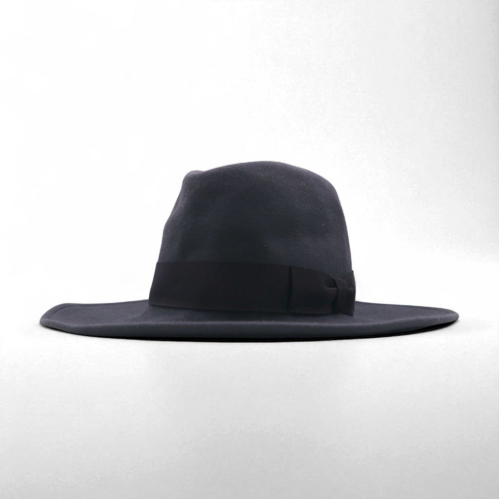 KIJIMA TAKAYUKI Rabbit Hair Felt Wide Brim Hat, Size 1, Gray Wool, EX-22202