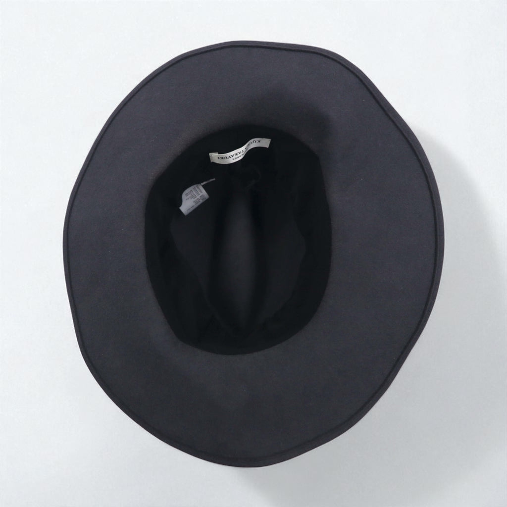 KIJIMA TAKAYUKI Rabbit Hair Felt Wide Brim Hat, Size 1, Gray Wool, EX-22202