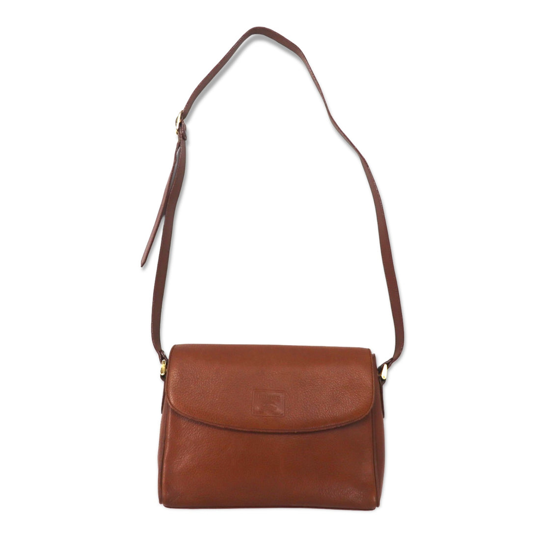 日本然リトテ-古着オンライン-Burberrys オールド ショルダーバッグ ブラウン レザー シボ革 ノバチェック-Burberrys Vintage Shoulder Bag Brown Leather Grained Leather Checked