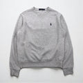 Polo Ralph Lauren 前V スウェット トレーナー S グレー スモールポニー 刺繡 ロゴ