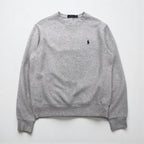 Polo Ralph Lauren 前V スウェット トレーナー S グレー スモールポニー 刺繡 ロゴ