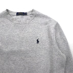 Polo Ralph Lauren 前V スウェット トレーナー S グレー スモールポニー 刺繡 ロゴ