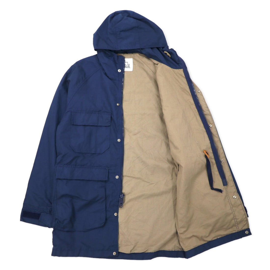 Woolrich 70s Mountain Parka, M, Navy, Polyester, Double Zip, White Tag, Tear TALON