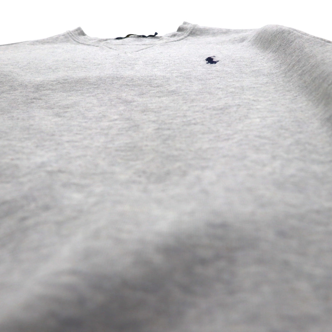 Polo Ralph Lauren 前V スウェット トレーナー S グレー スモールポニー 刺繡 ロゴ