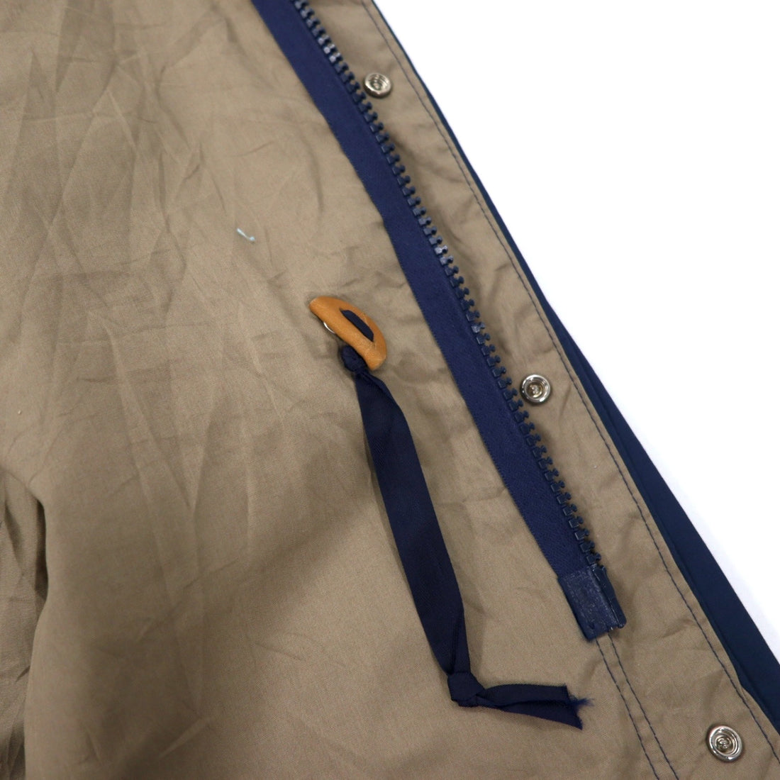 Woolrich 70s Mountain Parka, M, Navy, Polyester, Double Zip, White Tag, Tear TALON