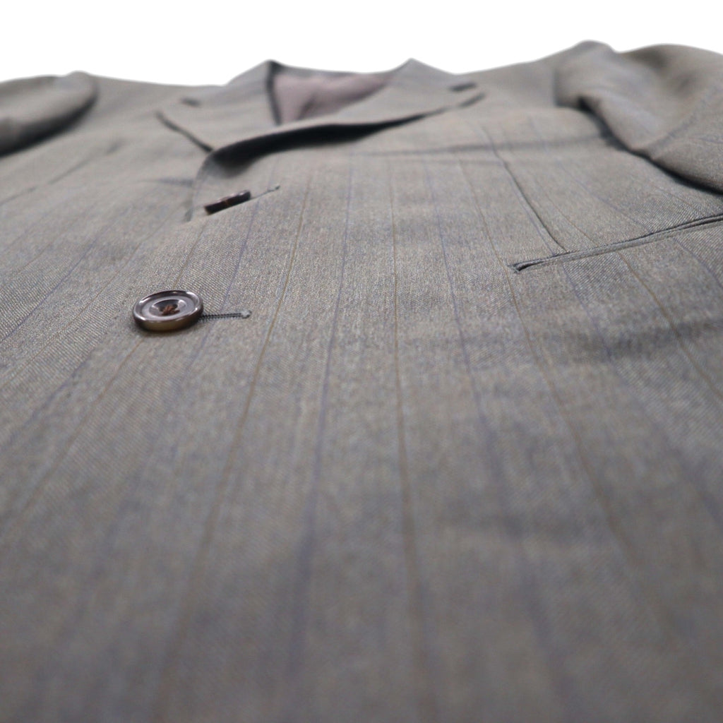 Burberry's Old 2B Tailored Jacket, Size L, Gray Wool Shadow Stripe, Made in Japan