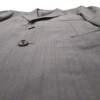 Burberry's Old 2B Tailored Jacket, Size L, Gray Wool Shadow Stripe, Made in Japan