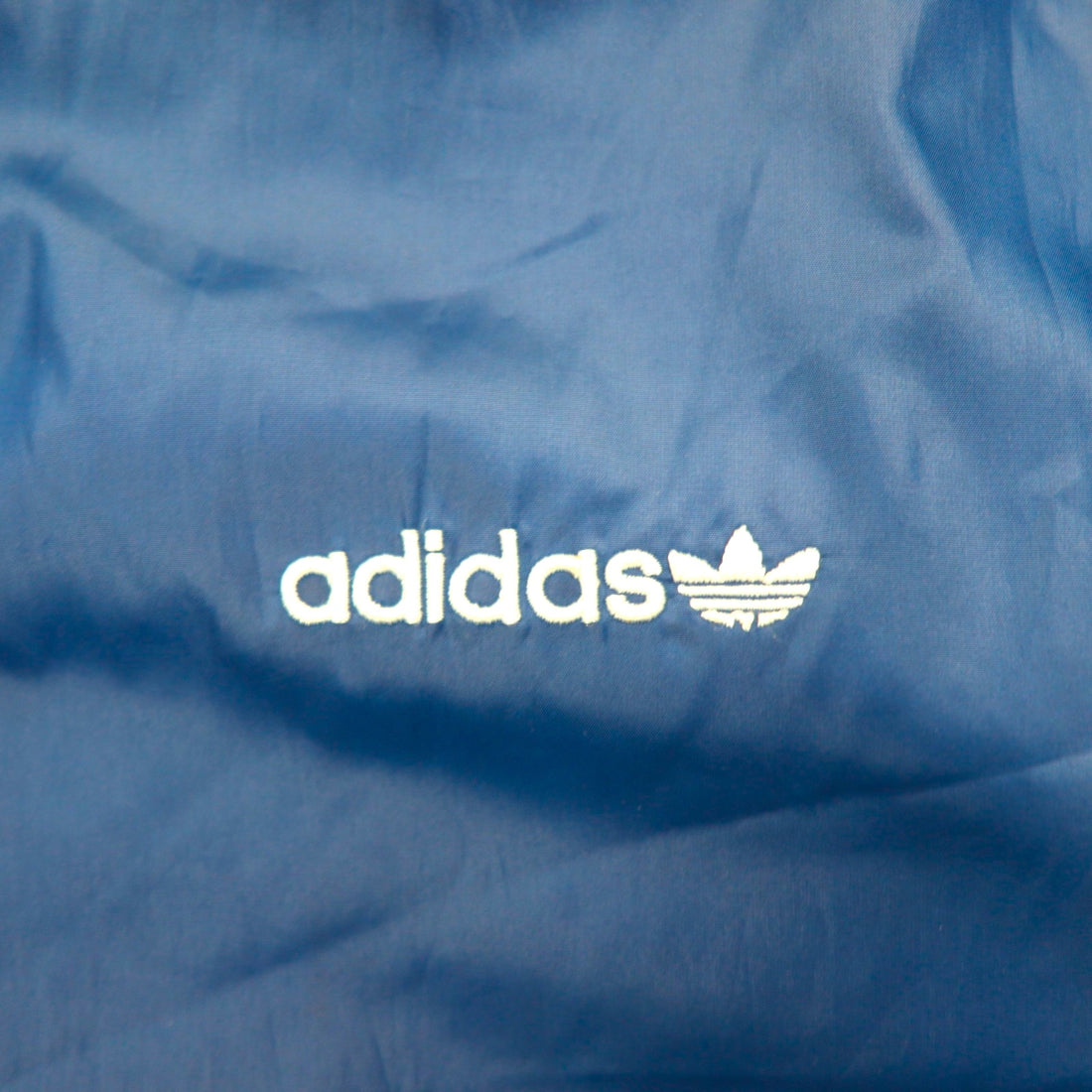 adidas originals 00s nylon jacket jersey S navy 3 stripes stowable hood