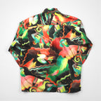 VERSACE 80s Made in Italy Shirt, Small, Multicolor Allover Pattern, Art, Bi-Fold, JEANS COUTURE