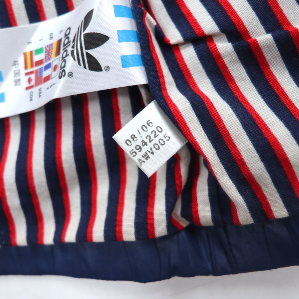 adidas originals 00s nylon jacket jersey S navy 3 stripes stowable hood