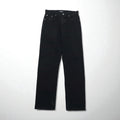 POLO JEANS CO. RALPH LAUREN 90s Straight Denim Pants, Size M, Black, Button Fly, Leather Patch, Made in Morocco
