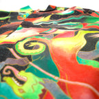 VERSACE 80s Made in Italy Shirt, Small, Multicolor Allover Pattern, Art, Bi-Fold, JEANS COUTURE
