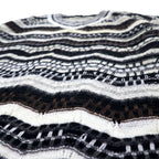 Ficce YOSHIYUKI KONISHI V-Neck 3D Design Knit Sweater L Multicolor Wool Made in Japan