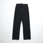 POLO JEANS CO. RALPH LAUREN 90s Straight Denim Pants, Size M, Black, Button Fly, Leather Patch, Made in Morocco