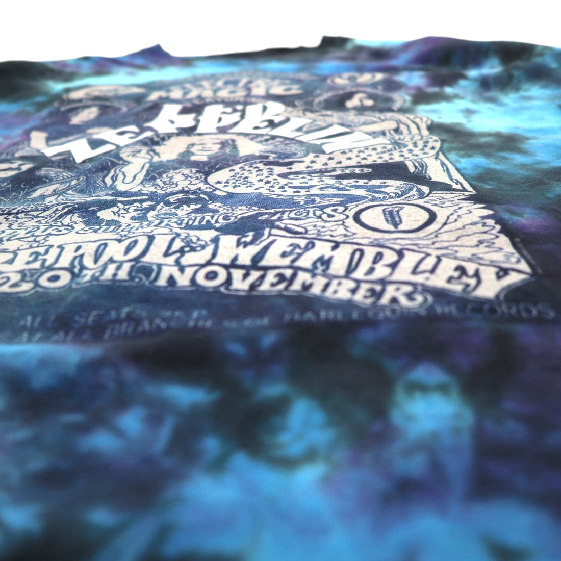 LED ZEPPELIN Led Zeppelin Rock Band T-Shirt Band Tee XL Blue Tie-dye ELECTRIC MAGIC Electric Magician LIQUID BLUE