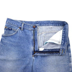 Lee 90年代 USA製 デニムパンツ 34 ブルー コットン レザーパッチ ジッパーフライ 200-8989