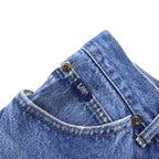 Lee 90年代 USA製 デニムパンツ 34 ブルー コットン レザーパッチ ジッパーフライ 200-8989