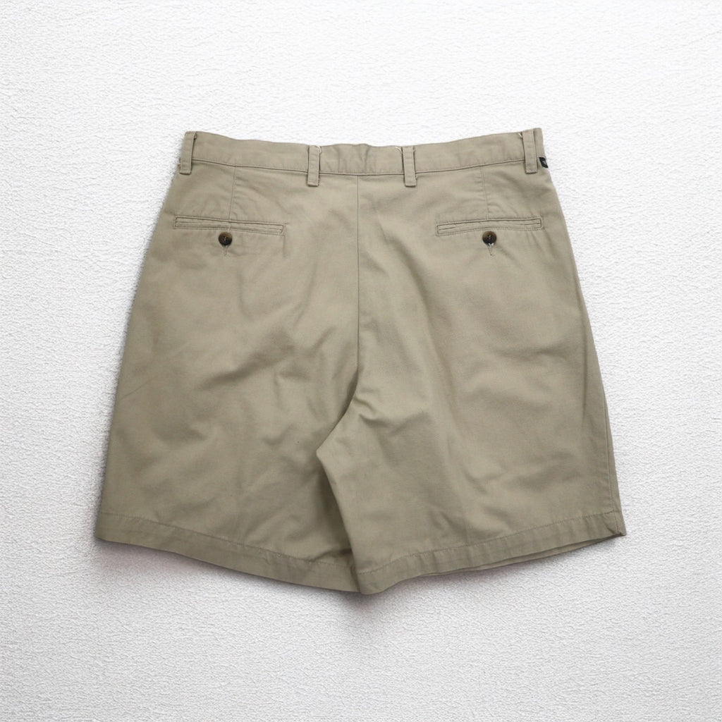 DOCKERS (Levi's) Duck Canvas Tuck Shorts, Size L, Beige, Cotton