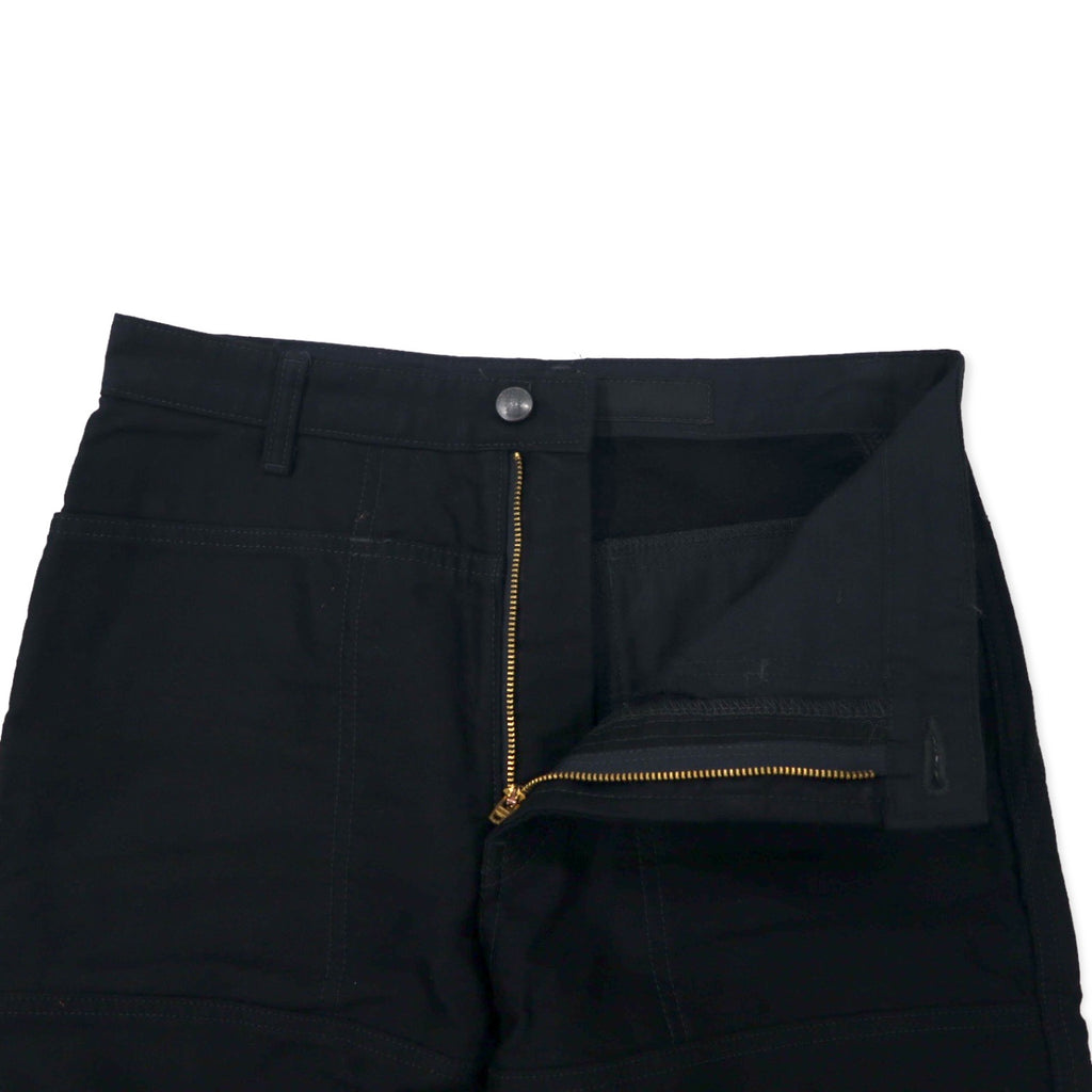 MARITHE FRANCOIS GIRBAUD Double knee black jeans Denim pants S Black Cotton Zipper fly Made in Japan