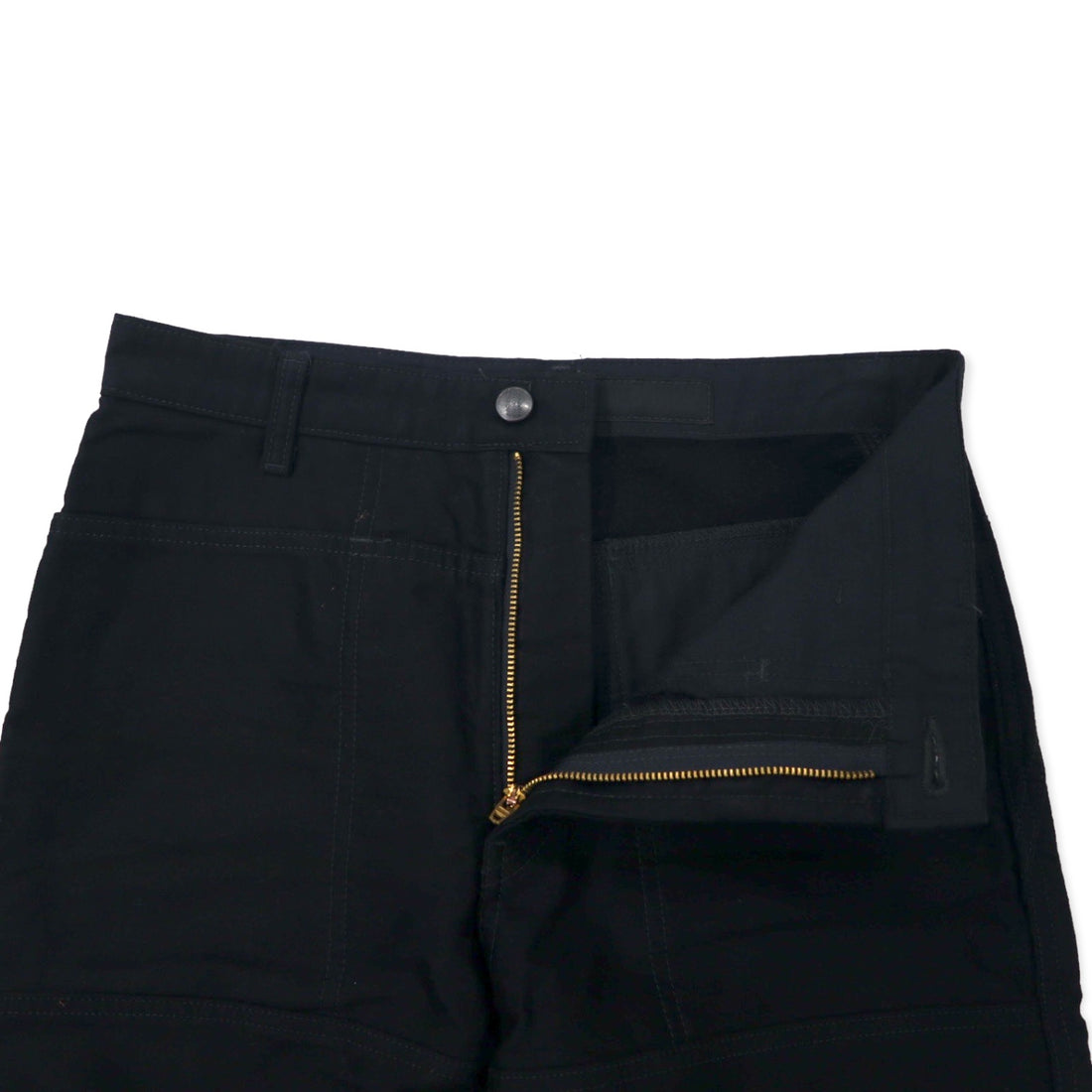 MARITHE FRANCOIS GIRBAUD Double knee black jeans Denim pants S Black Cotton Zipper fly Made in Japan