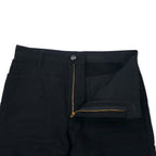 MARITHE FRANCOIS GIRBAUD Double knee black jeans Denim pants S Black Cotton Zipper fly Made in Japan