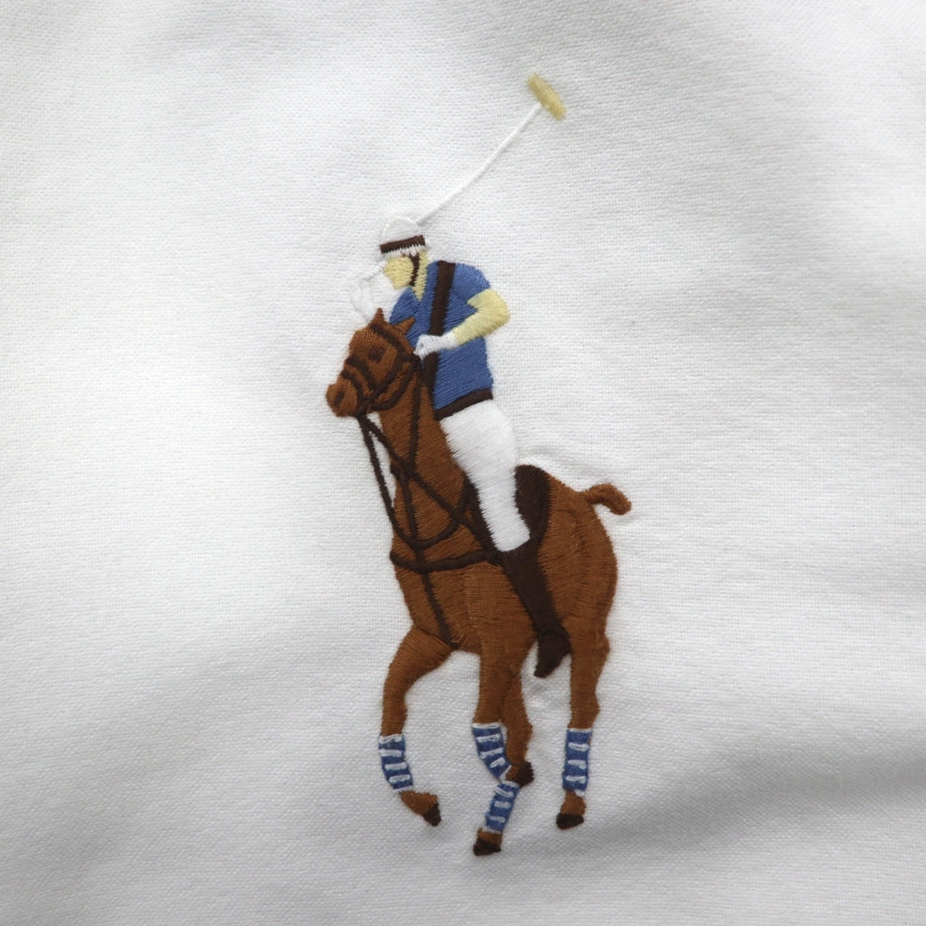 Ralph Lauren ビッグポニー 刺繍 オックスフォード ボタンダウン シャツ M ホワイト コットン ロゴ