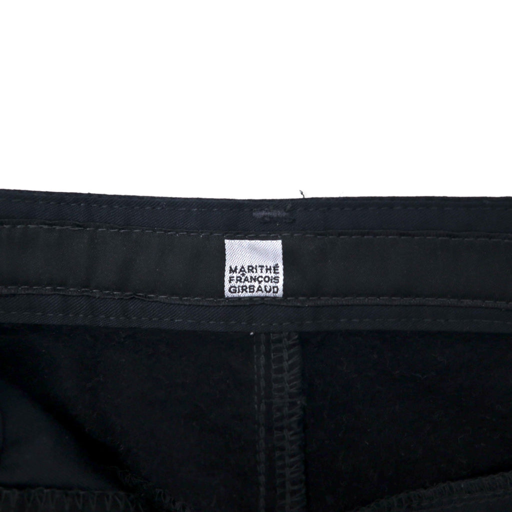MARITHE FRANCOIS GIRBAUD Double knee black jeans Denim pants S Black Cotton Zipper fly Made in Japan