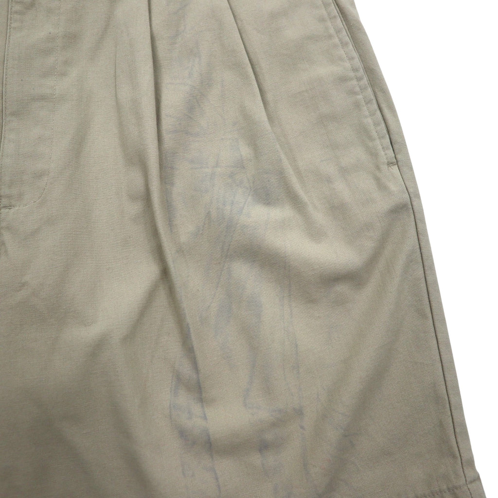 DOCKERS (Levi's) Duck Canvas Tuck Shorts, Size L, Beige, Cotton