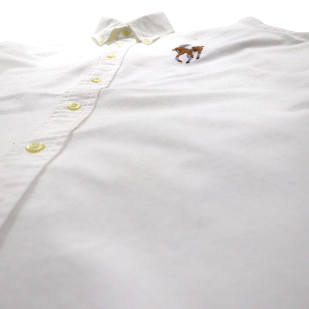 Ralph Lauren ビッグポニー 刺繍 オックスフォード ボタンダウン シャツ M ホワイト コットン ロゴ