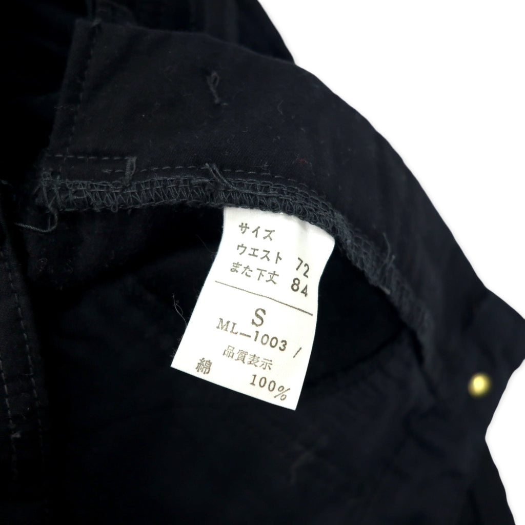MARITHE FRANCOIS GIRBAUD Double knee black jeans Denim pants S Black Cotton Zipper fly Made in Japan