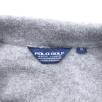 POLO GOLF RALPH LAUREN 90s Half Snap Fleece Jacket XL Gray Polyester Drawcord